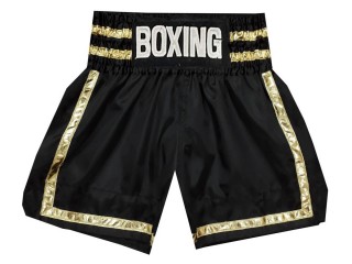Personlig Bokseshorts Boxing Shorts : KNBSH-032-Sort-Guld